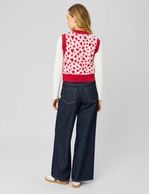 Gilet sans manche motif c&oelig;ur