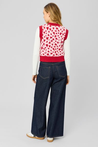 Gilet sans manche motif c&oelig;ur