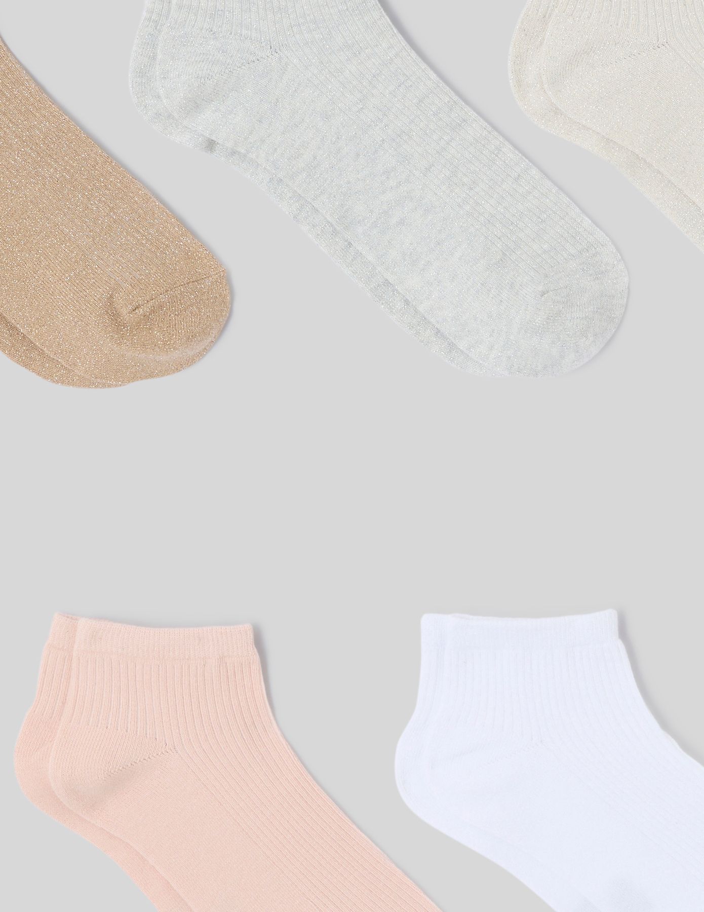Lot de 5 chaussettes &agrave; fil m&eacute;talis&eacute;