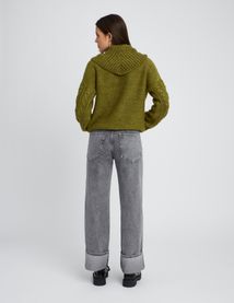 Pull col roulé