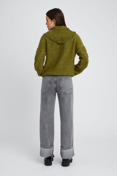 Pull col roulé