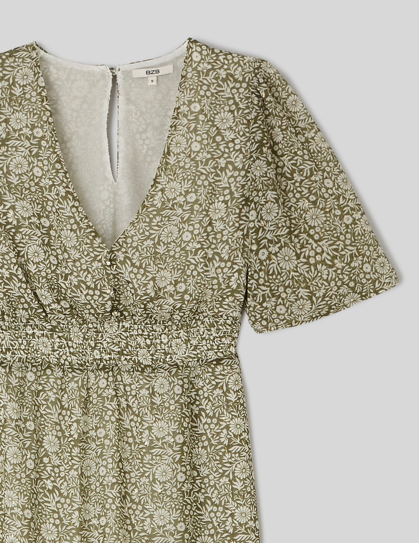 Robe longue imprimée en polyester recyclé