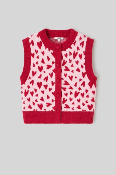 Gilet sans manche motif c&oelig;ur