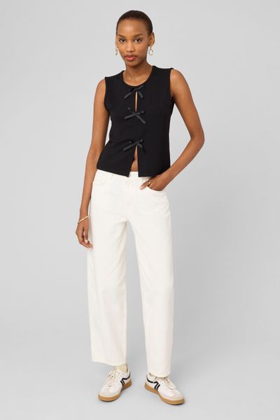 Top sans manches &agrave; n&oelig;uds