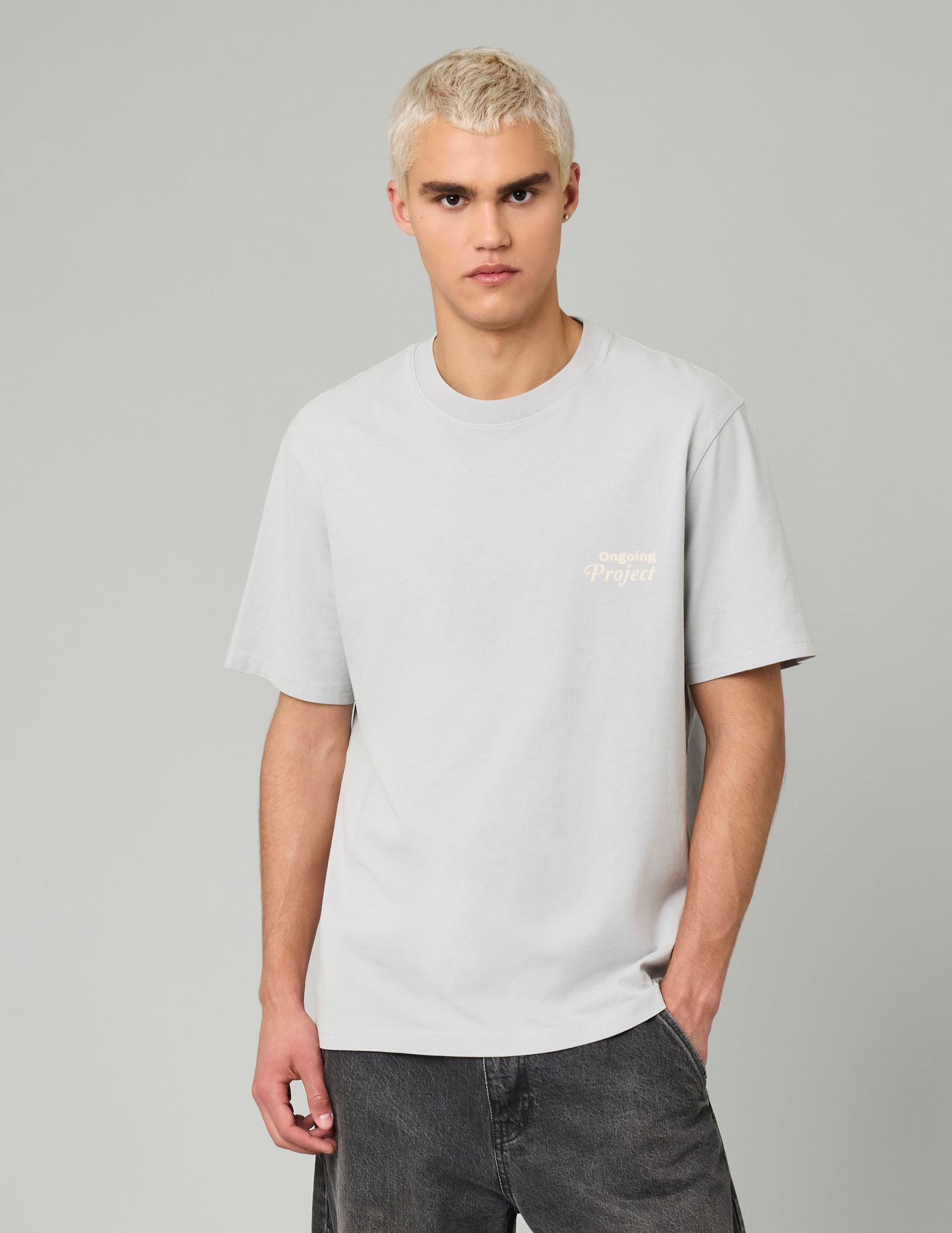 T-shirt garment dye imprimé