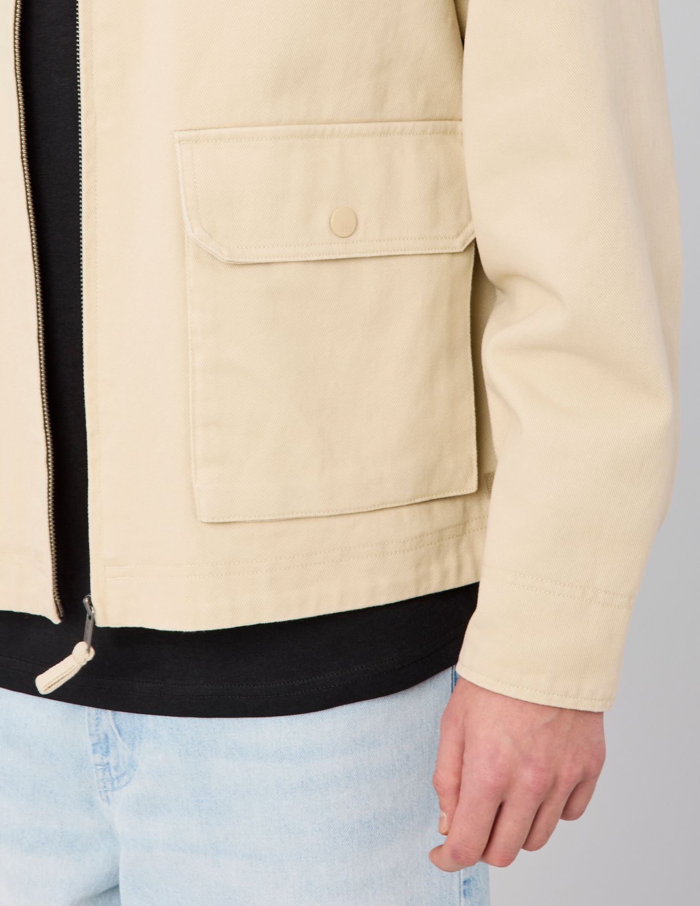 Veste zipp&eacute;e col velours