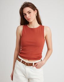Débardeur surpiqûres fantaisie