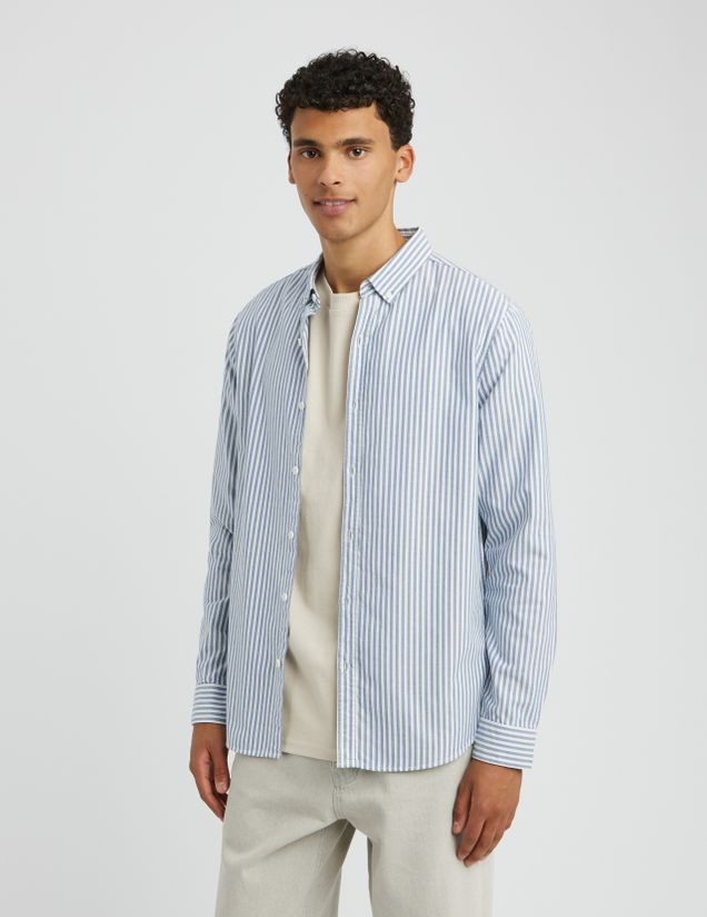 Chemise rayée droite
