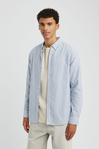 Chemise rayée droite