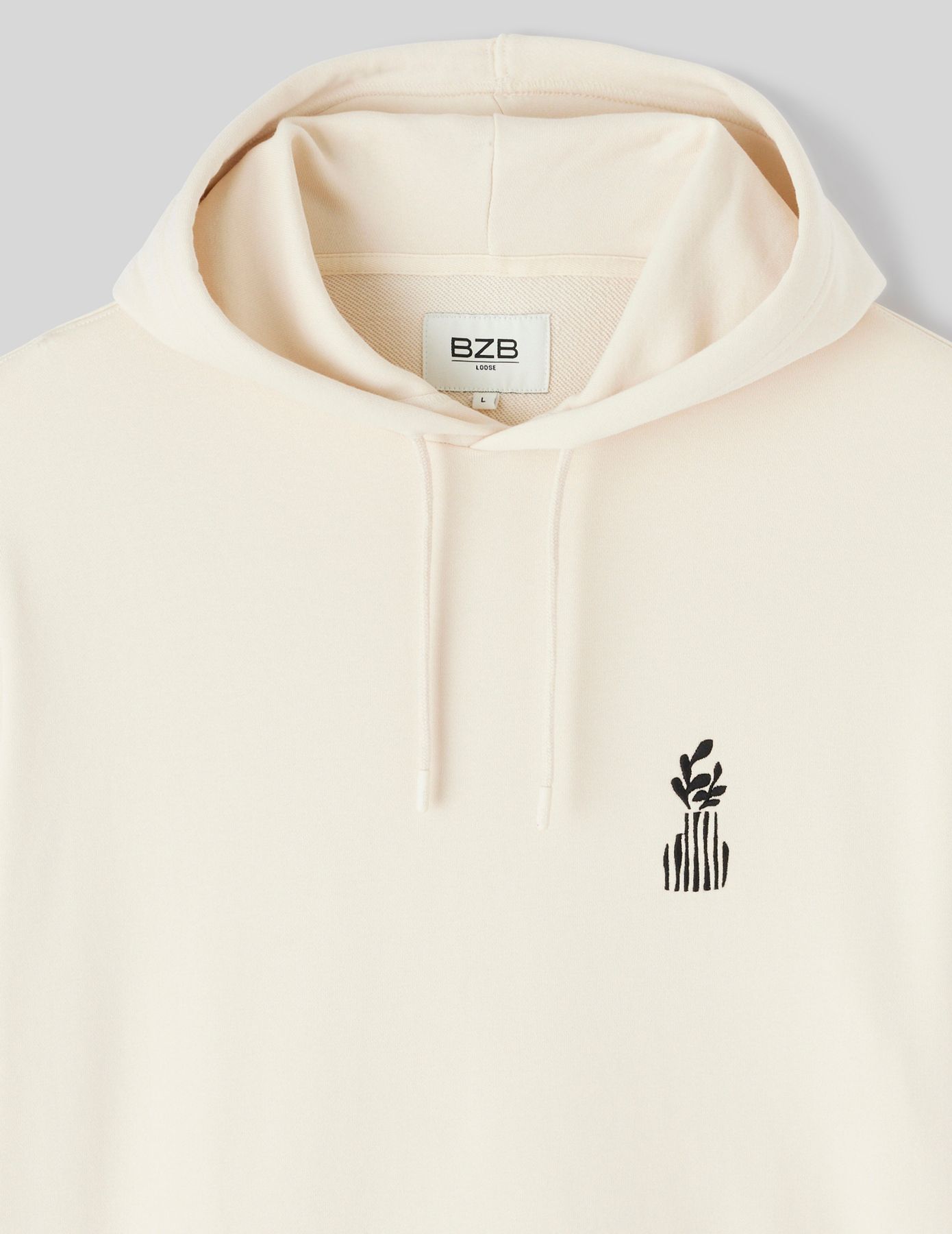 Sweat à capuche broderie poitrine