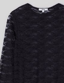 T-shirt dentelle manches longues