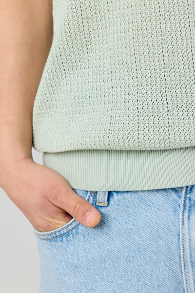 Polo maille ajourée