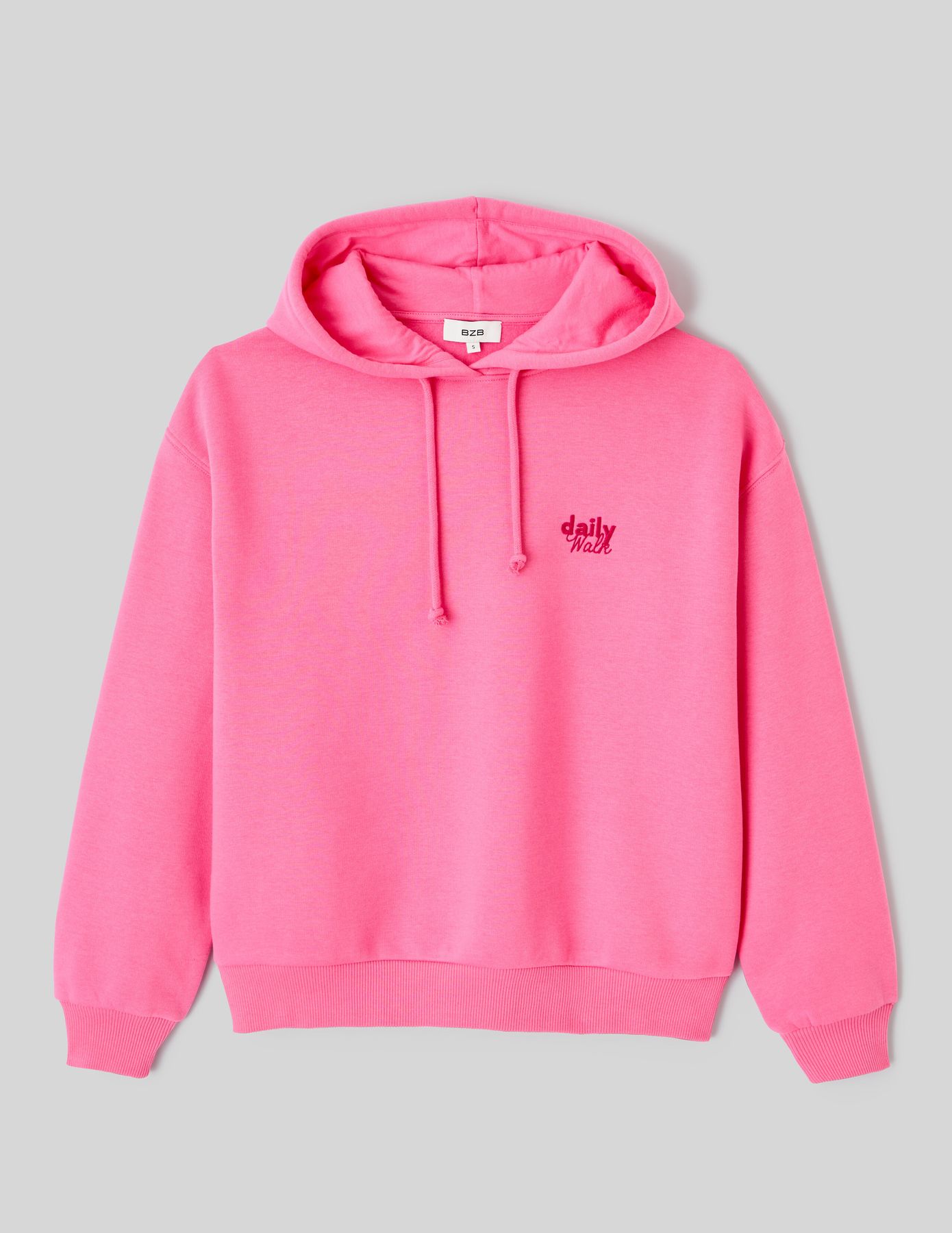 Sweat col capuche broderie poitrine