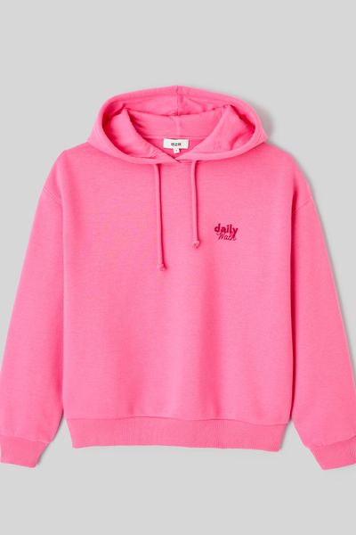 Sweat col capuche broderie poitrine