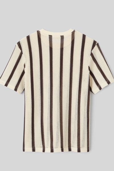 T-shirt tricot &agrave; rayures