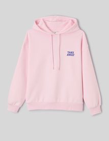 Sweat &agrave; capuche imprim&eacute; devant / dos