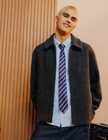 Blouson zipp&eacute; en laine