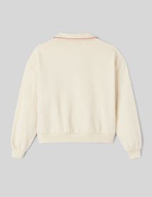 Sweat col polo brod&eacute;