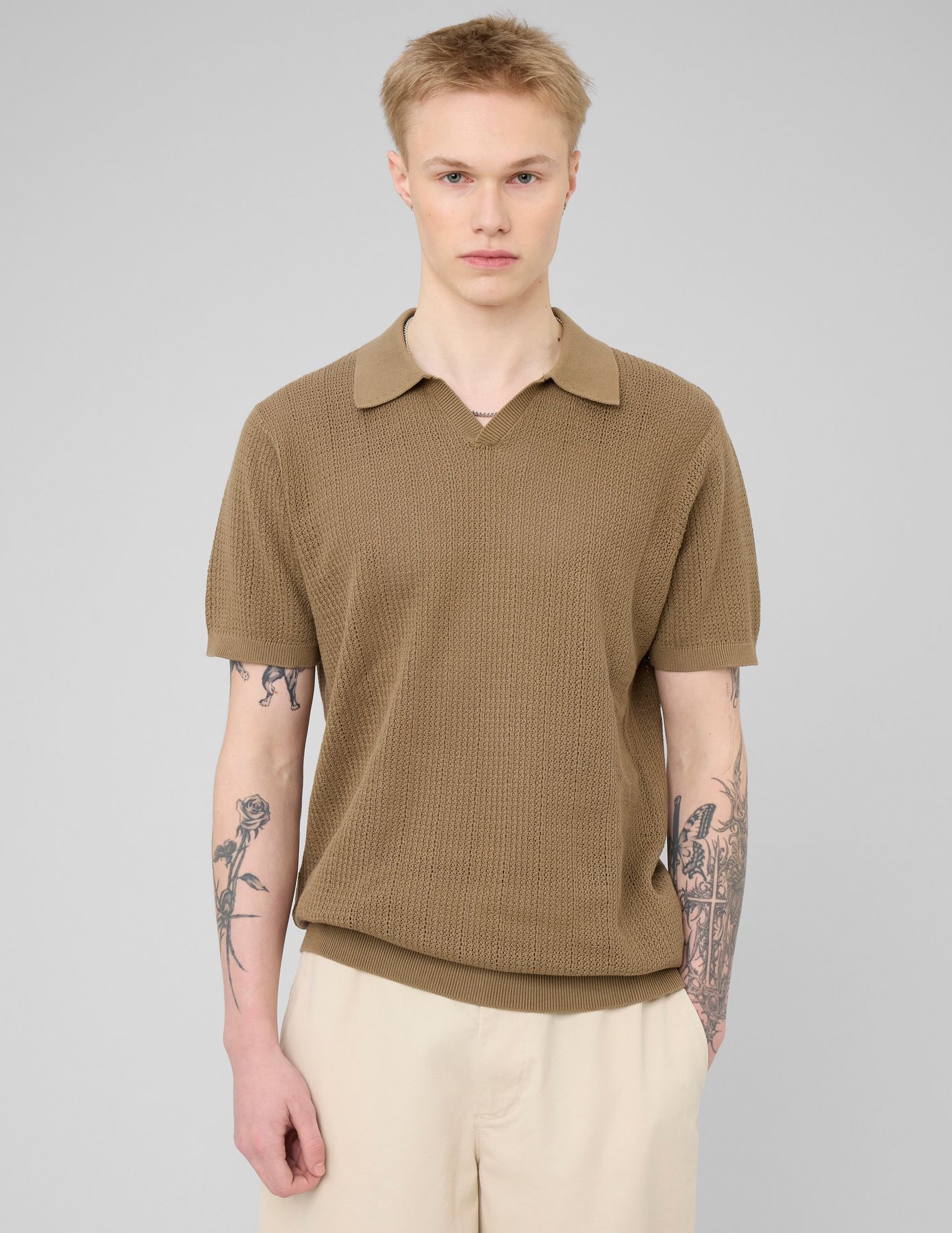 Polo maille ajour&eacute;e