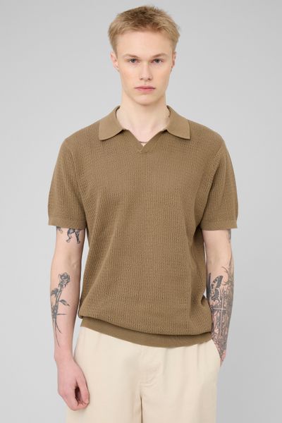 Polo maille ajour&eacute;e
