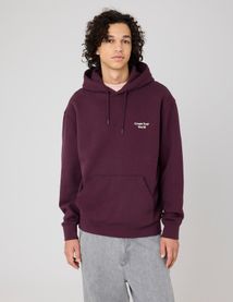 Sweat à capuche message brodé