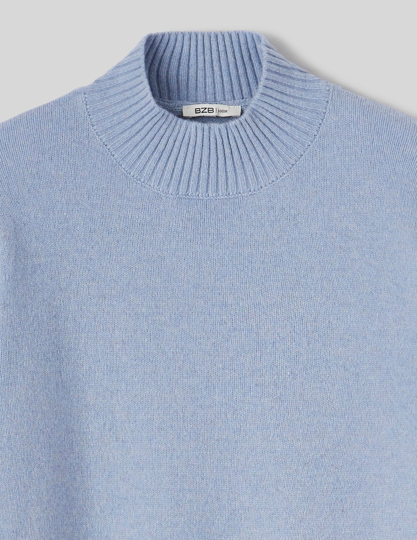 Pull col montant laine