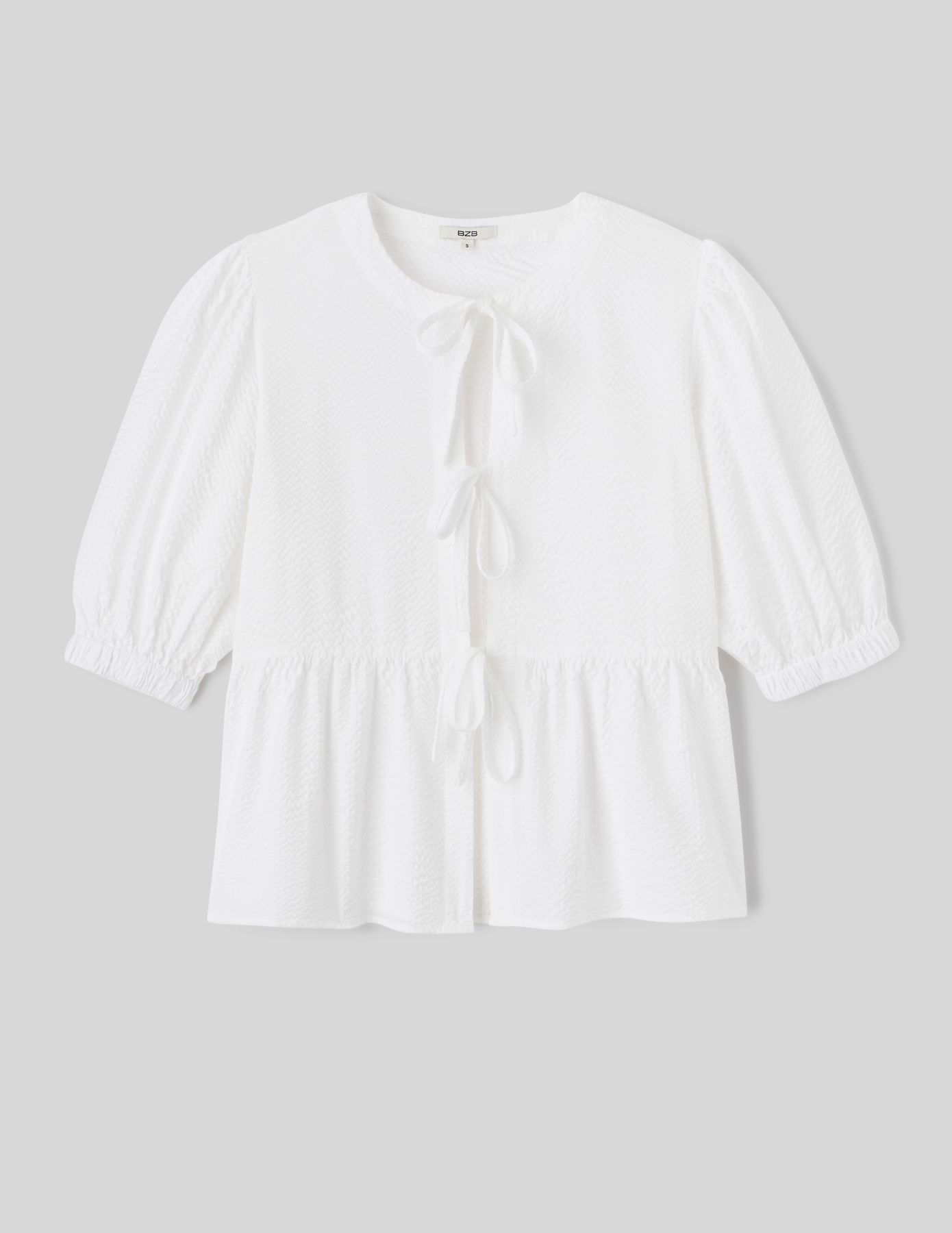 Chemise rayée à nœuds