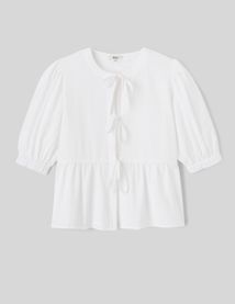 Chemise rayée à nœuds