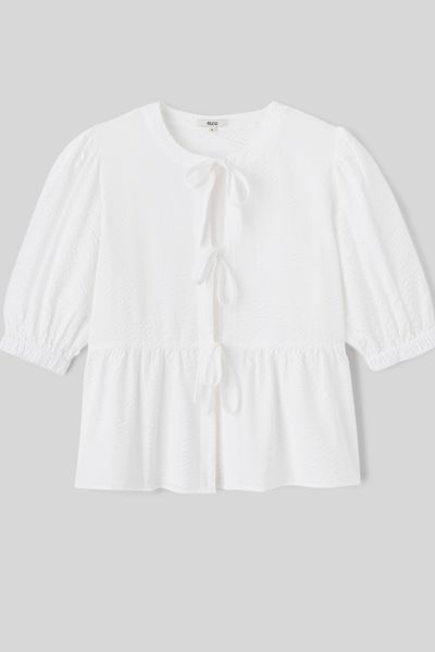 Chemise rayée à nœuds