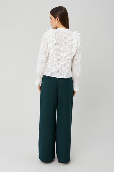 Pantalon fluide ceinture asym&eacute;trique