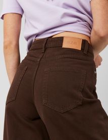 Jean wide leg marron