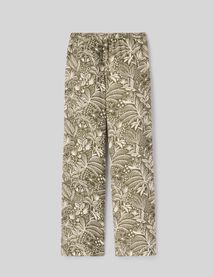 Pantalon fluide droit imprimé