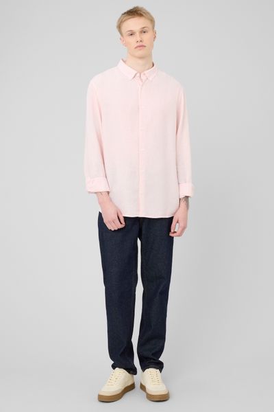 Chemise manches longues viscose lin