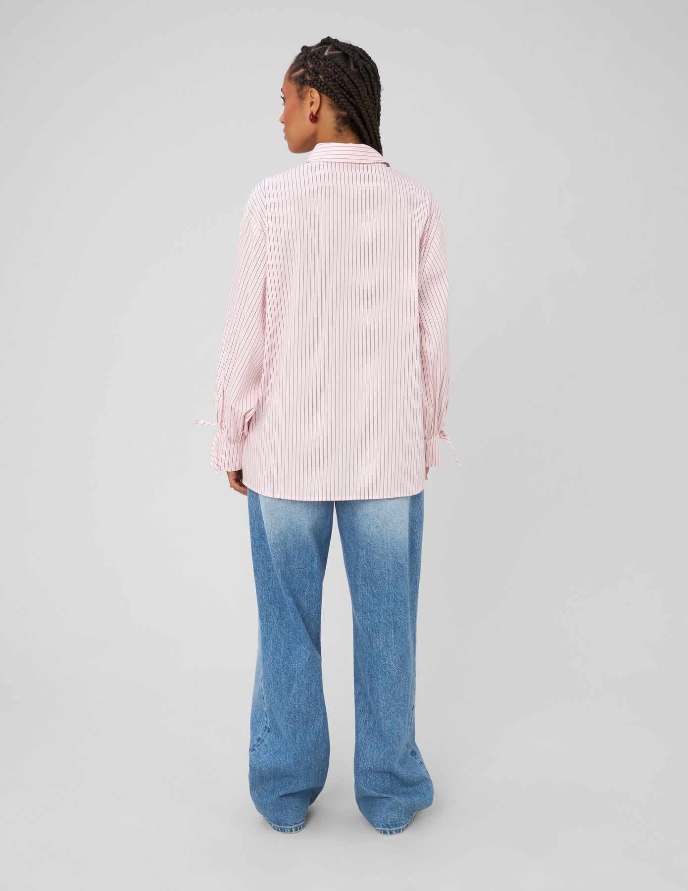 Chemise ray&eacute;e oversize