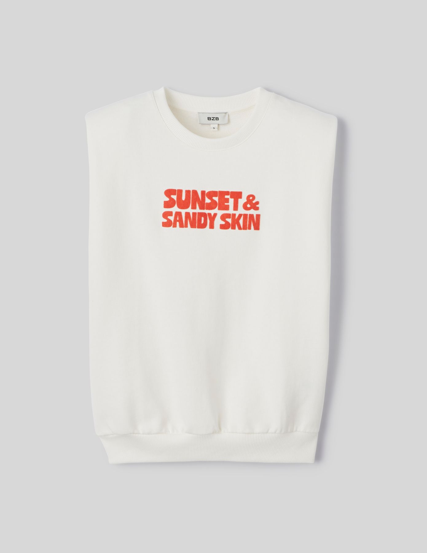 Sweat sans manches imprimé velours