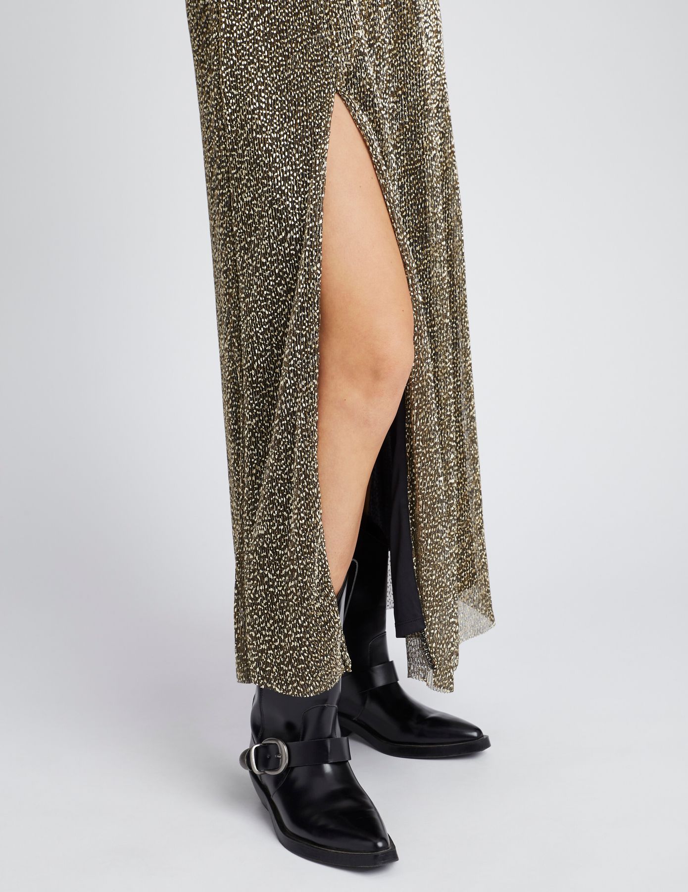 Robe longue pliss&eacute;e