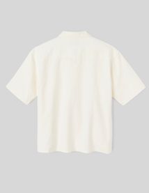 Chemise manches courtes unie jacquard