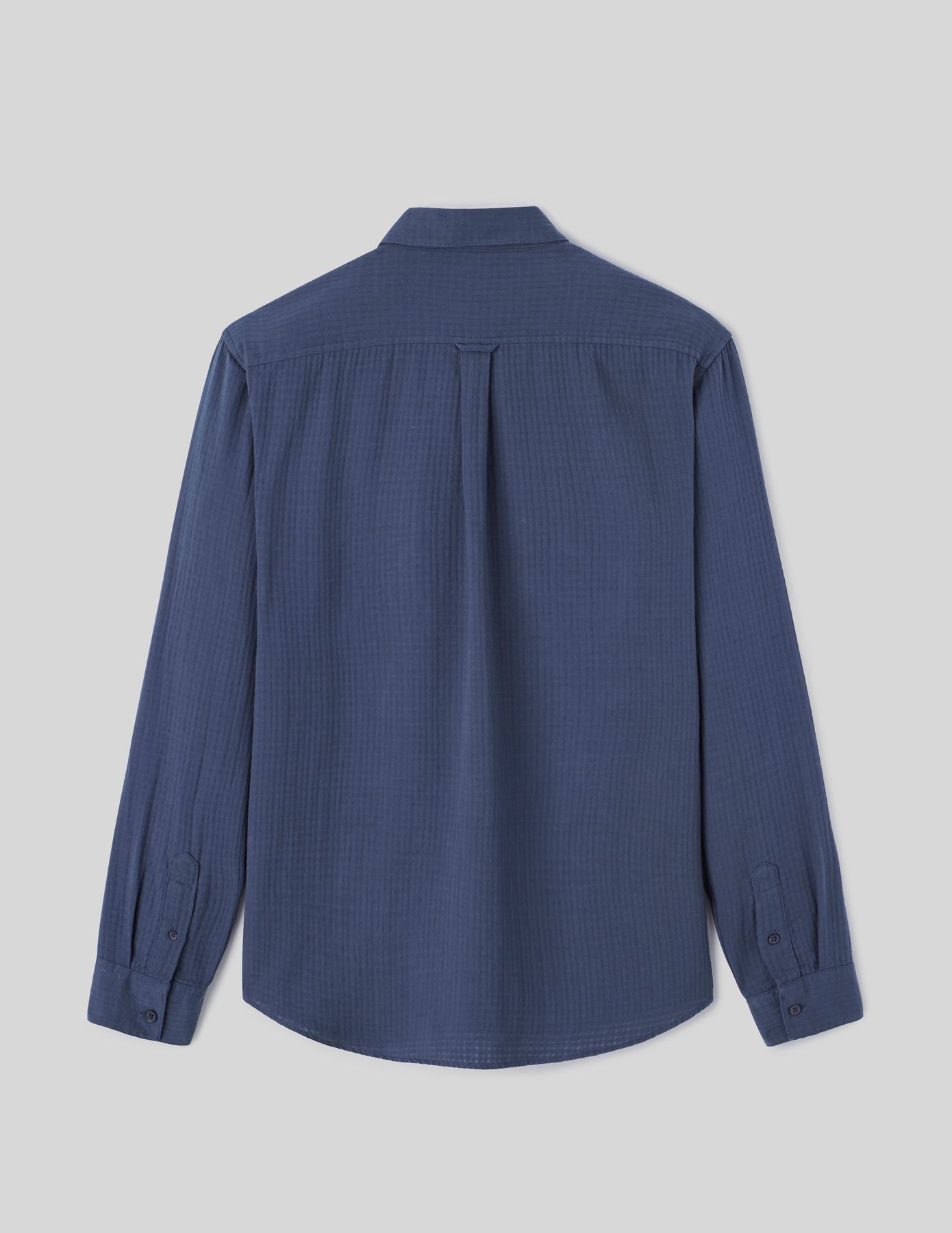 Chemise texturée unie droite