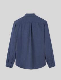 Chemise texturée unie droite