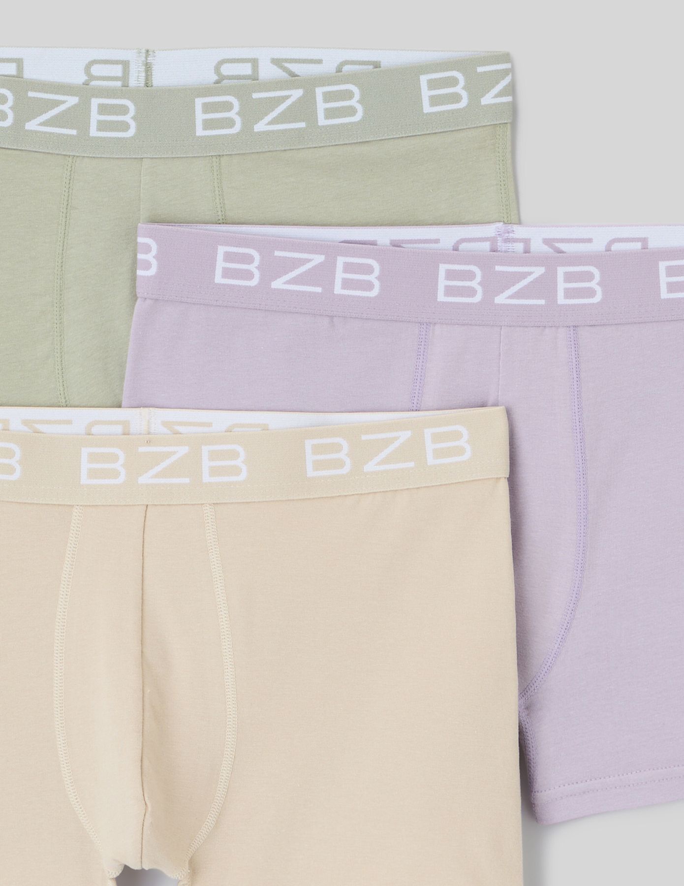 Lot de 3 boxers élastiques constrastés
