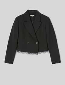 Veste tailleur courte dentelle