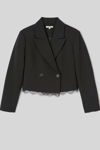 Veste tailleur courte dentelle