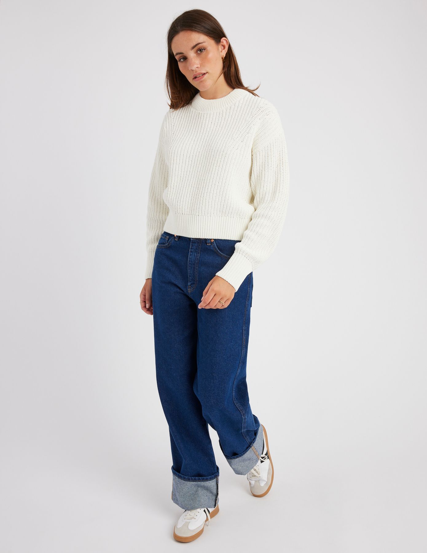 Pull col rond en maille