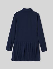 Robe chemise pliss&eacute;e