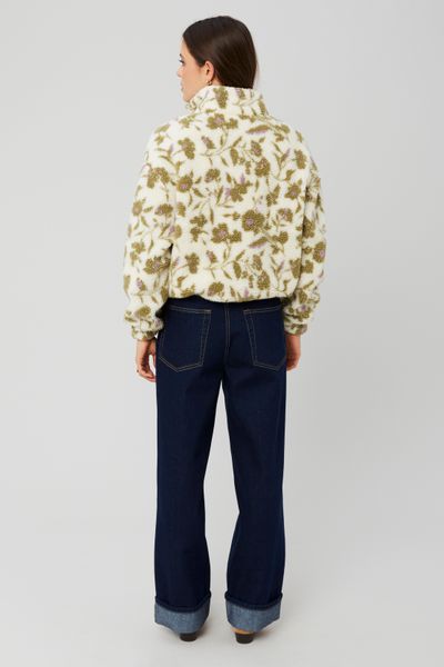 Sweat sherpa imprimé fleuri