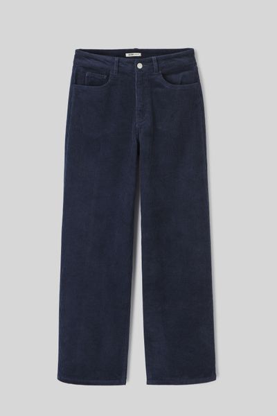 Pantalon wide leg velours