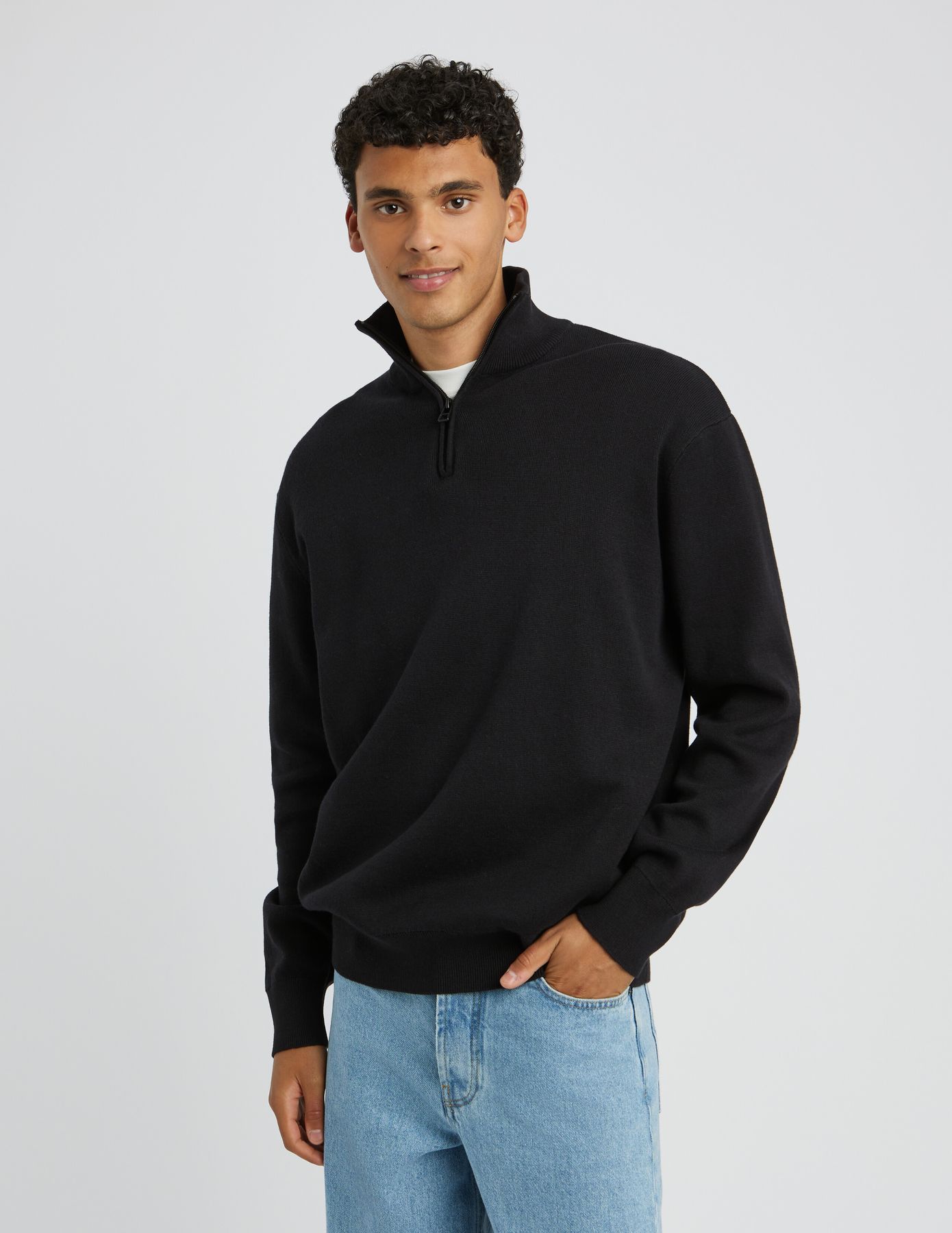 Pull col montant zippé