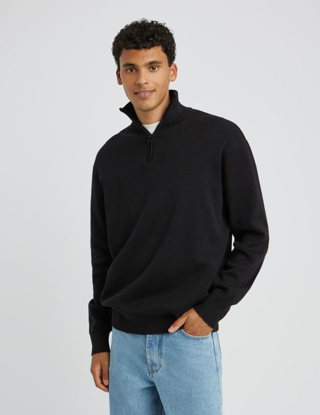 Pull col montant zipp&eacute;