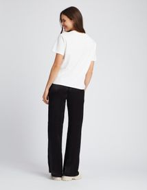 Pantalon satin plissé