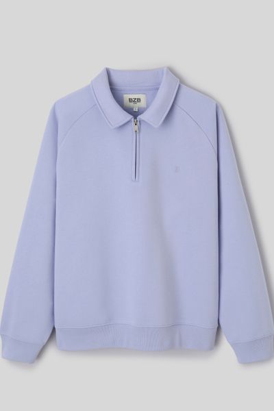 Sweat col polo zipp&eacute;